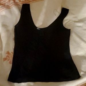 Diane Von Furstenberg Sz 2 Sheer Black Crop Top
